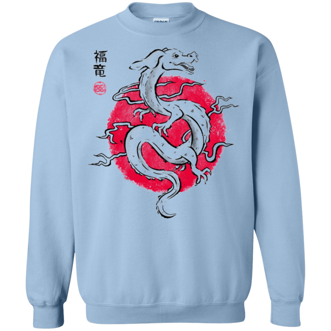 Sweatshirts Light Blue / Small Ink Fukuryu Crewneck Sweatshirt