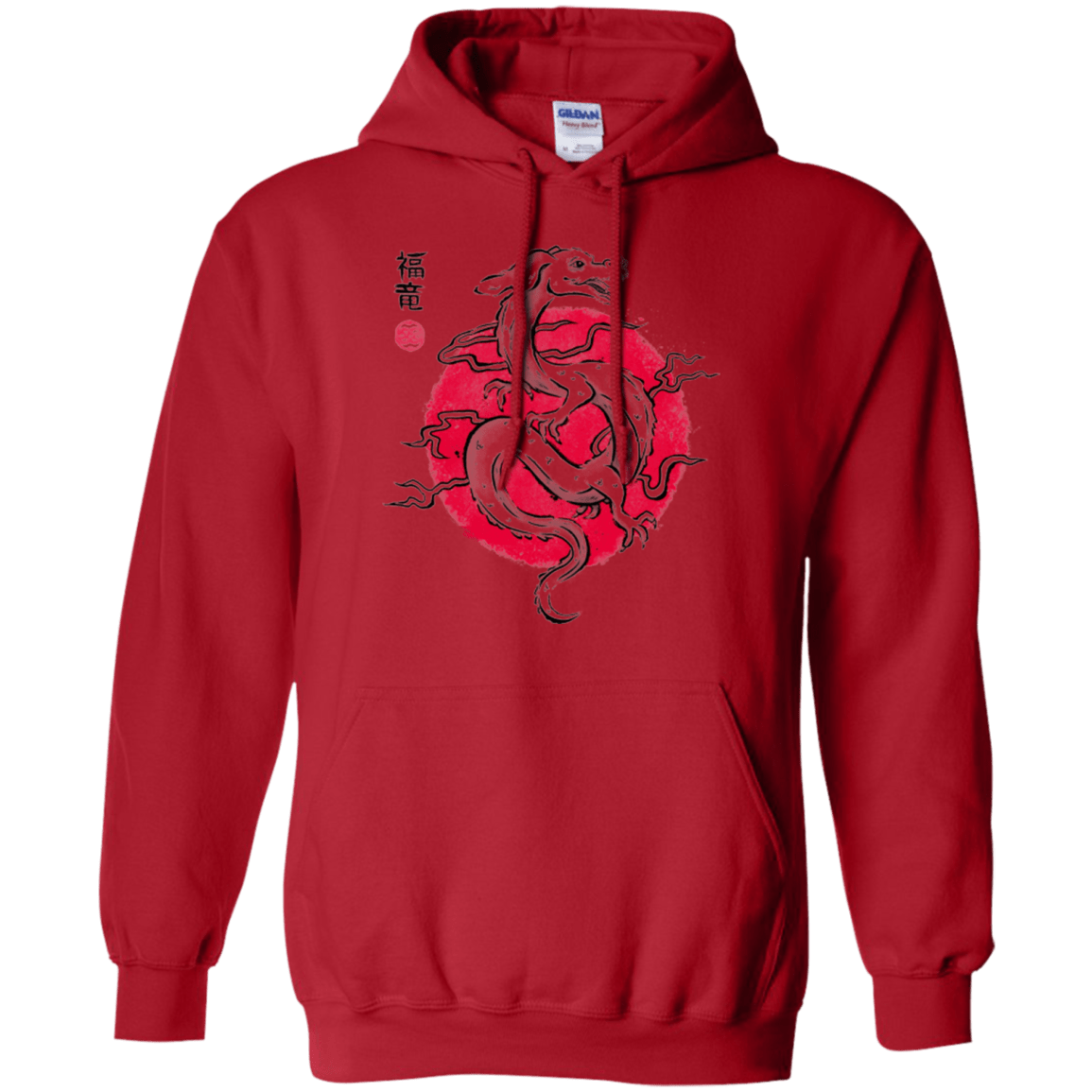 Sweatshirts Red / Small Ink Fukuryu Pullover Hoodie