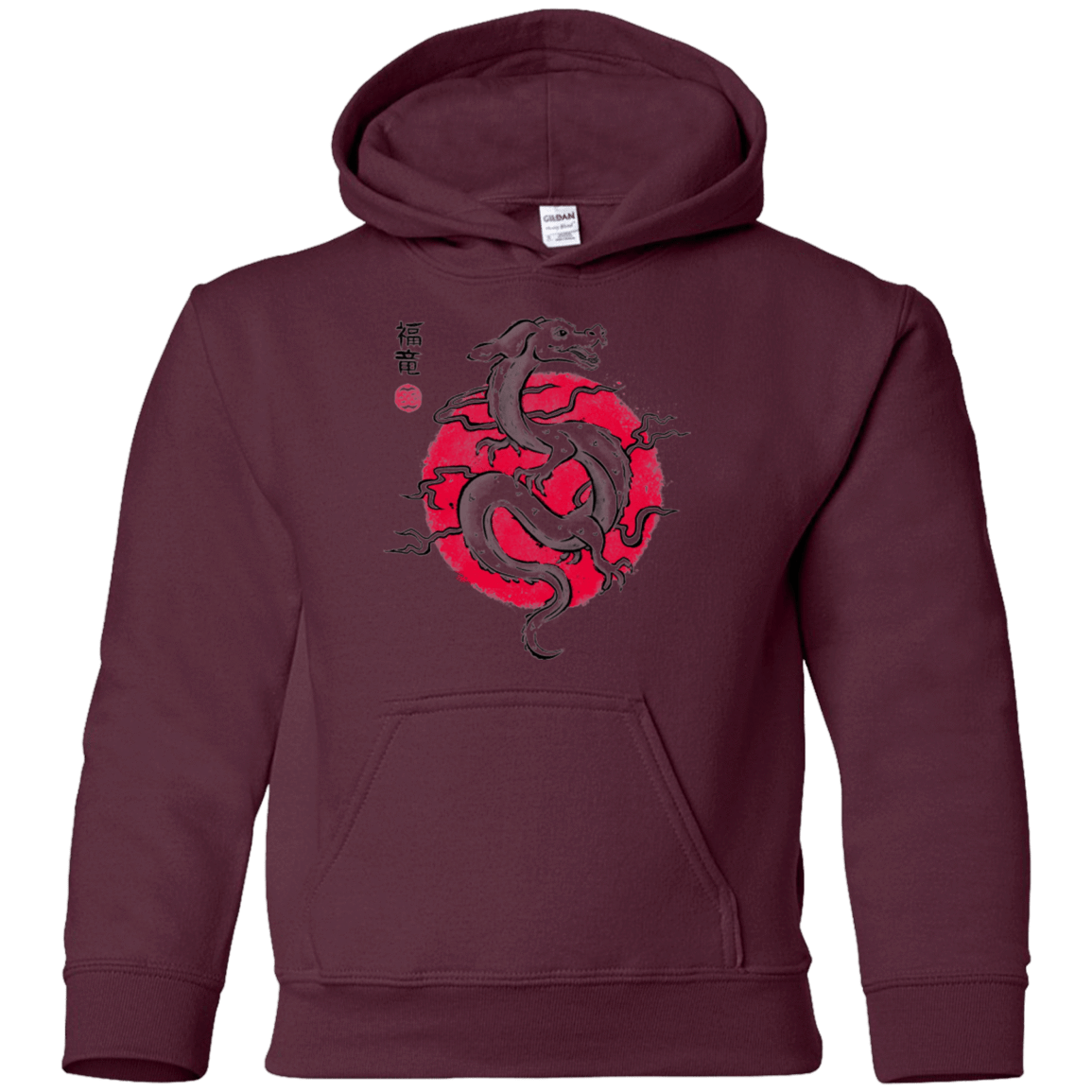 Sweatshirts Maroon / YS Ink Fukuryu Youth Hoodie