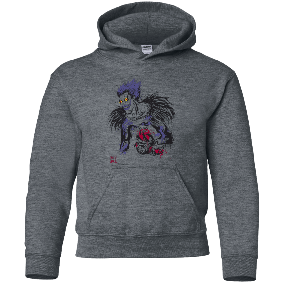 Sweatshirts Dark Heather / YS Ink-Ryuk Youth Hoodie