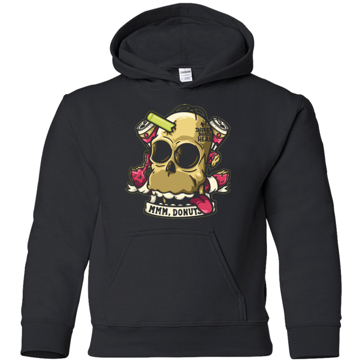 Sweatshirts Black / YS Insert Brain Here Youth Hoodie