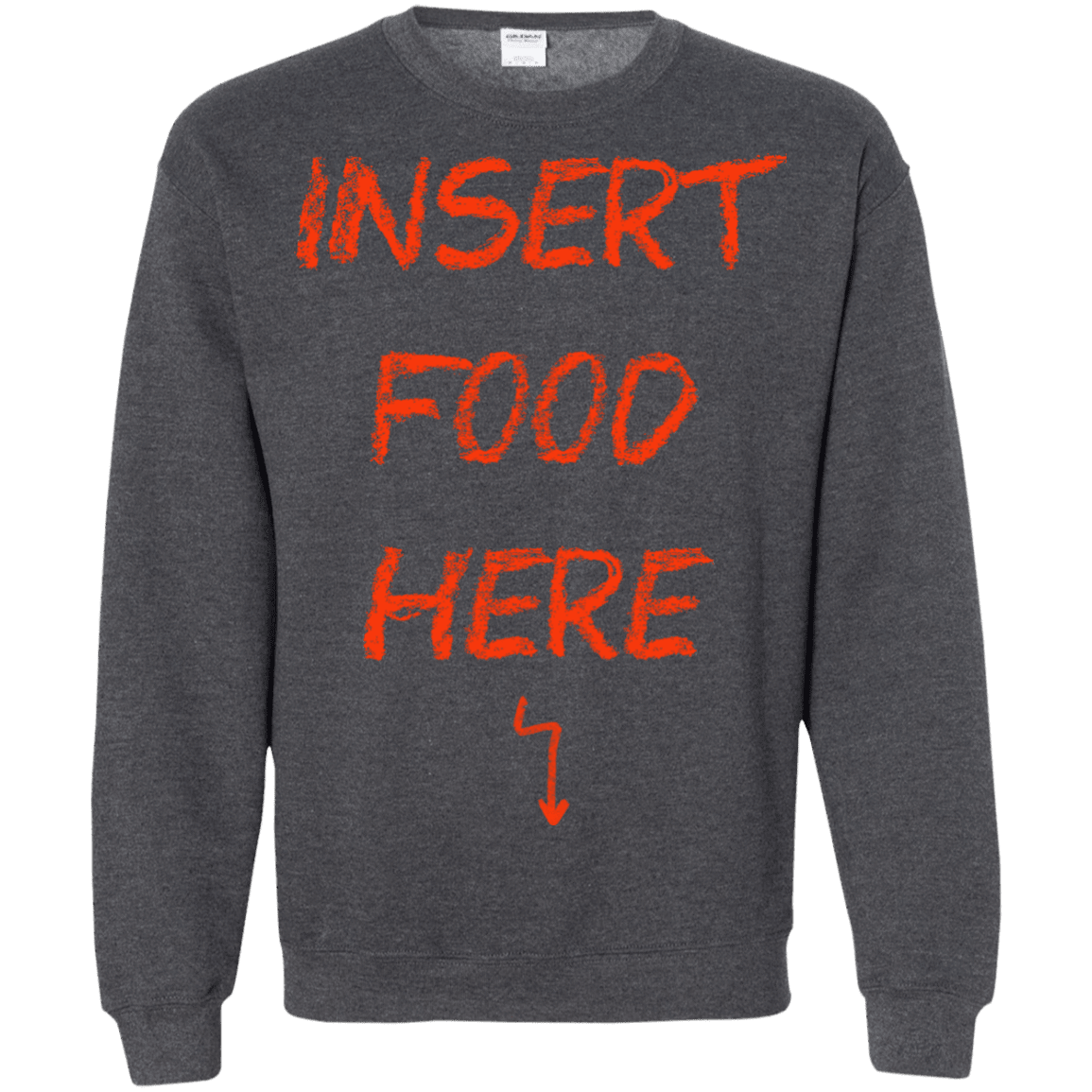 Sweatshirts Dark Heather / S Insert Food Crewneck Sweatshirt
