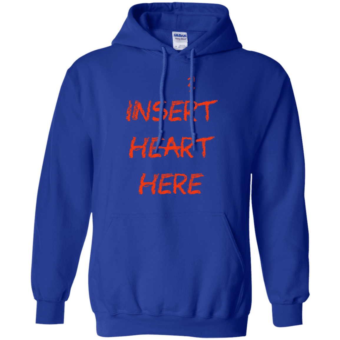 Sweatshirts Royal / S Insert Heart Here Pullover Hoodie