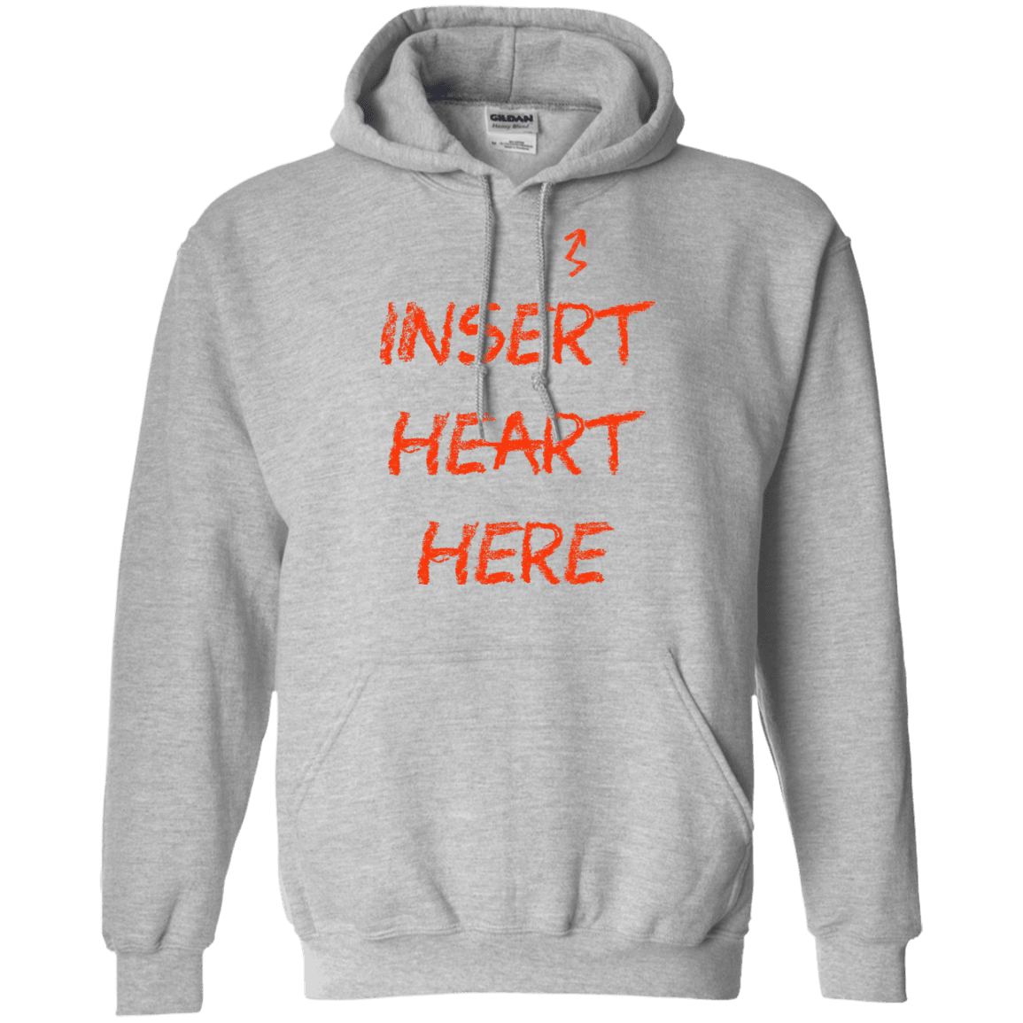 Sweatshirts Sport Grey / S Insert Heart Here Pullover Hoodie