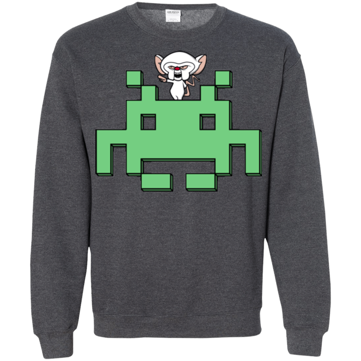 Sweatshirts Dark Heather / S Invaderbrain Crewneck Sweatshirt