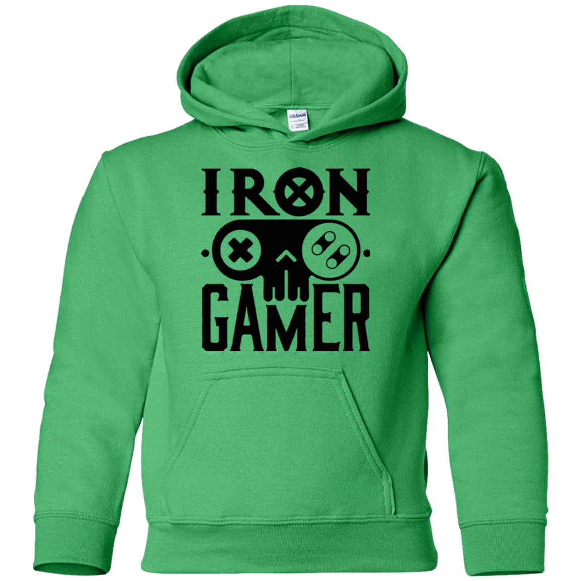 Sweatshirts Irish Green / YS Iron Gamer Youth Hoodie