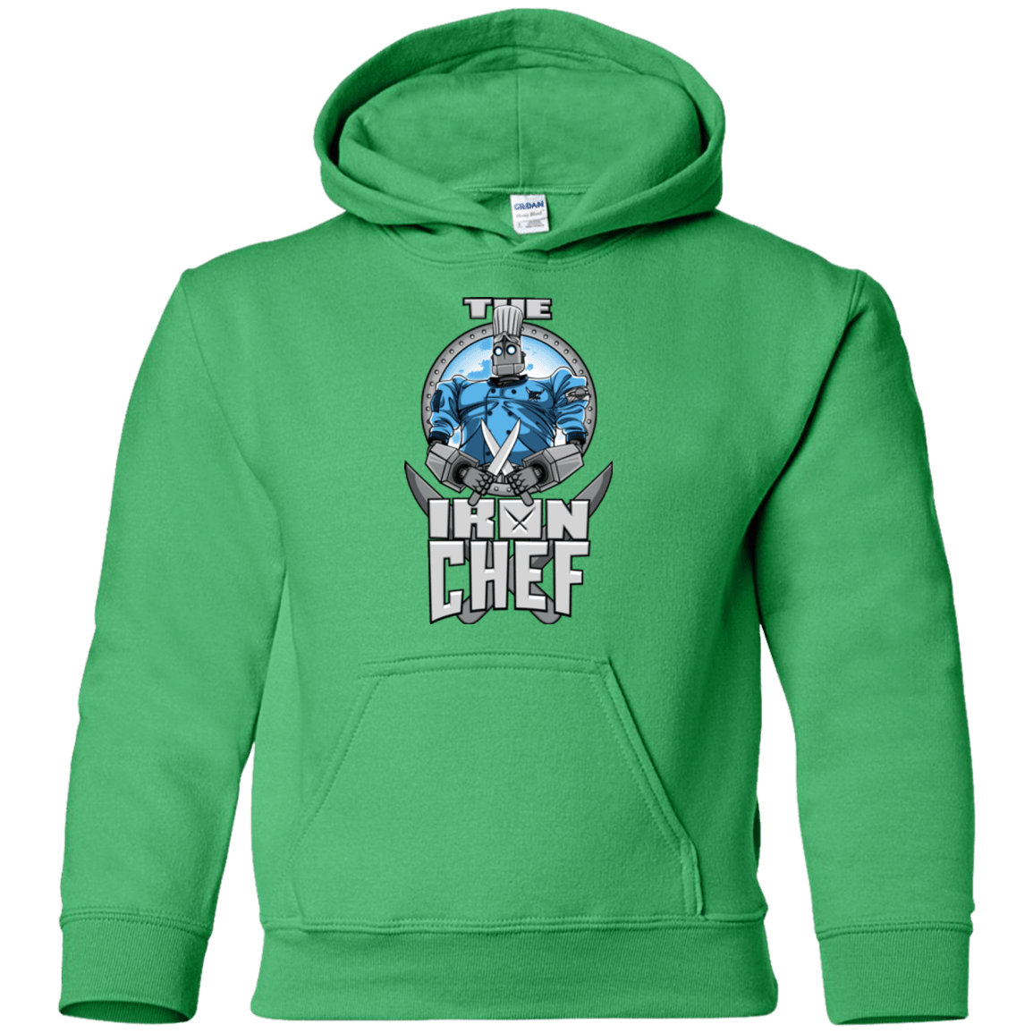 Sweatshirts Irish Green / YS Iron Giant Chef Youth Hoodie