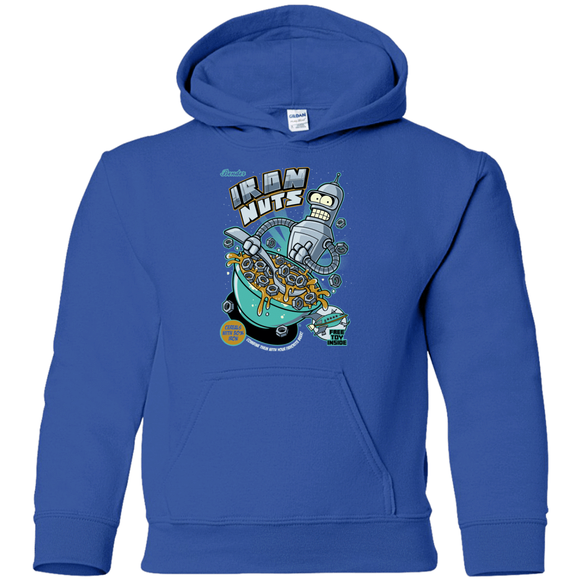 Sweatshirts Royal / YS Iron Nuts Youth Hoodie