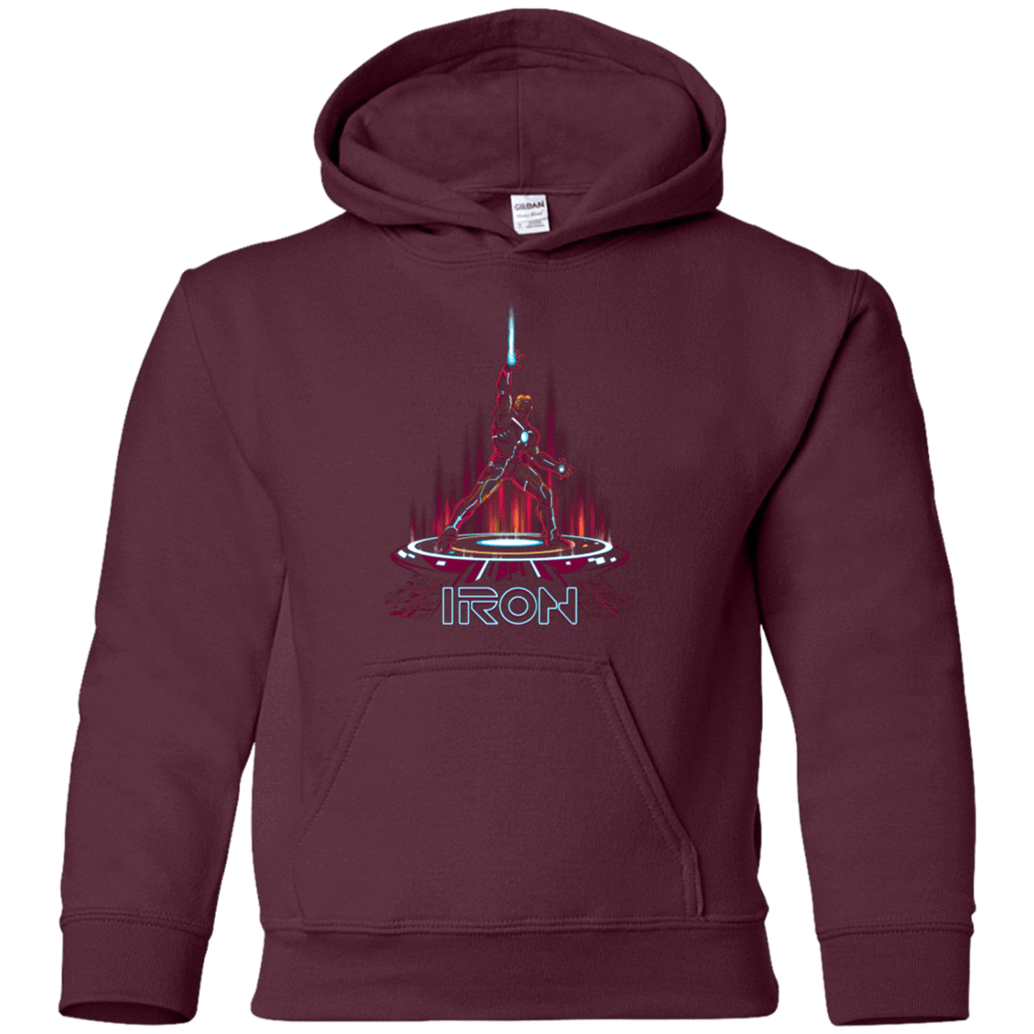 Sweatshirts Maroon / YS IRON TRON Youth Hoodie