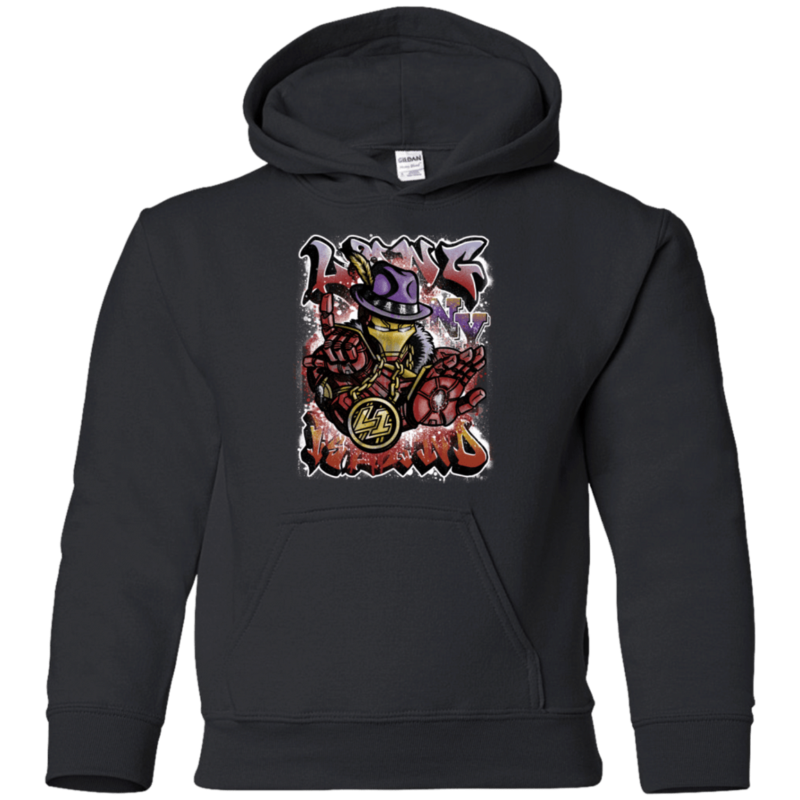 Sweatshirts Black / YS Ironman Long Island Youth Hoodie