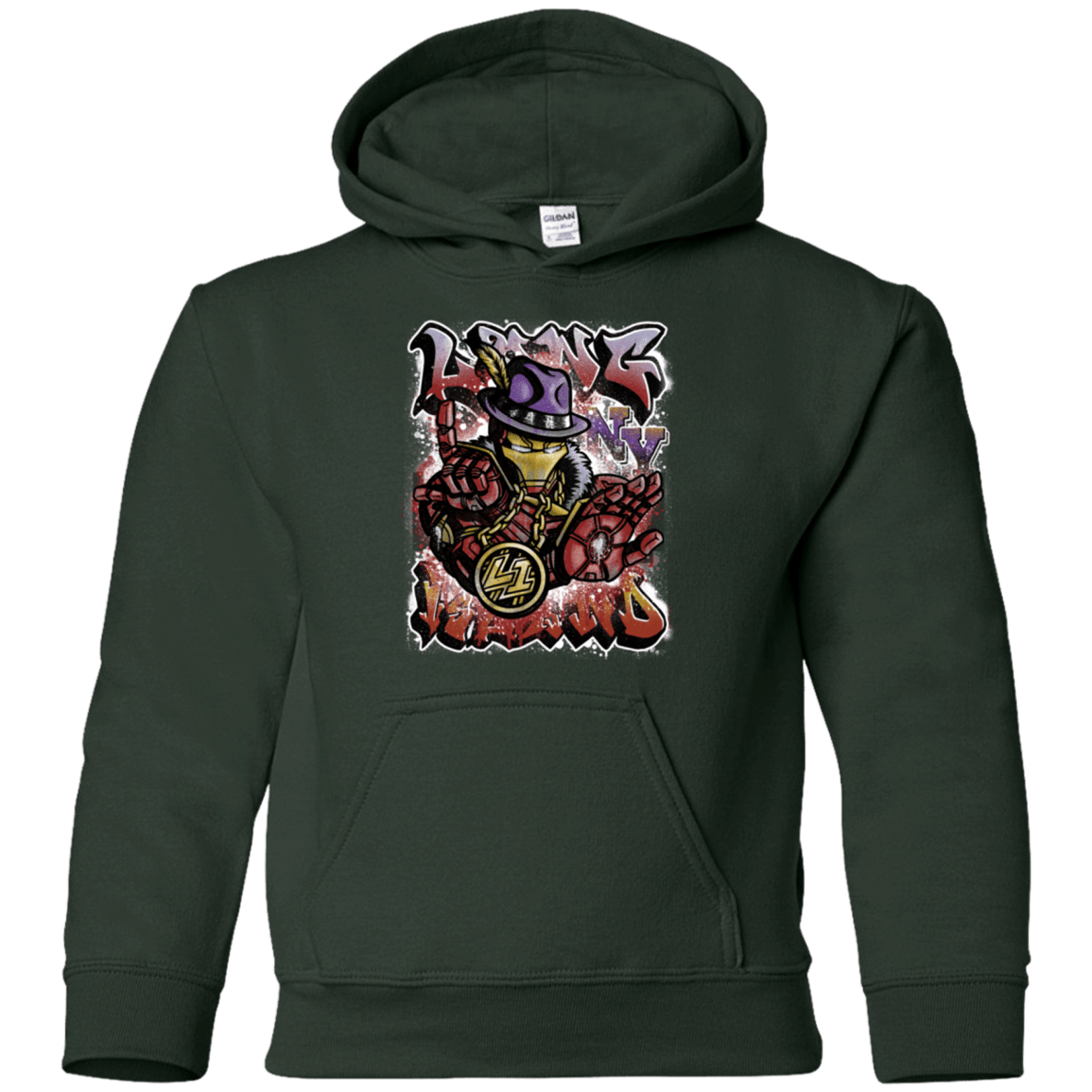 Sweatshirts Forest Green / YS Ironman Long Island Youth Hoodie