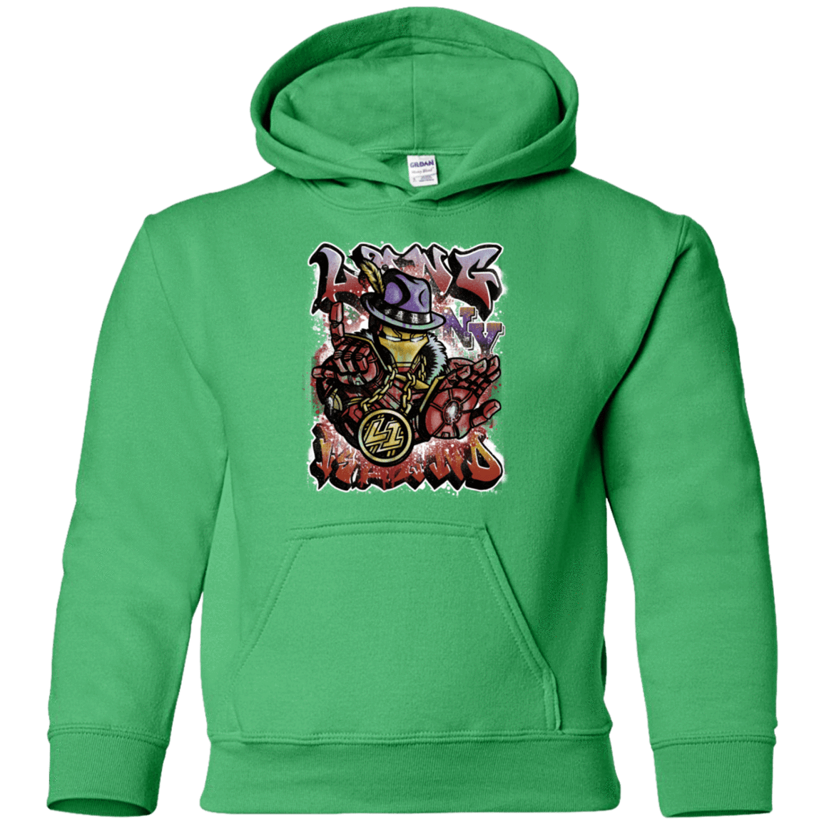 Sweatshirts Irish Green / YS Ironman Long Island Youth Hoodie