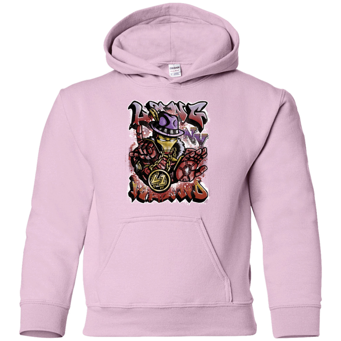Sweatshirts Light Pink / YS Ironman Long Island Youth Hoodie