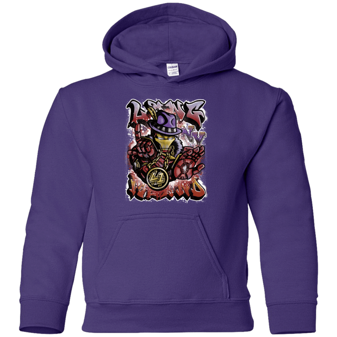 Sweatshirts Purple / YS Ironman Long Island Youth Hoodie