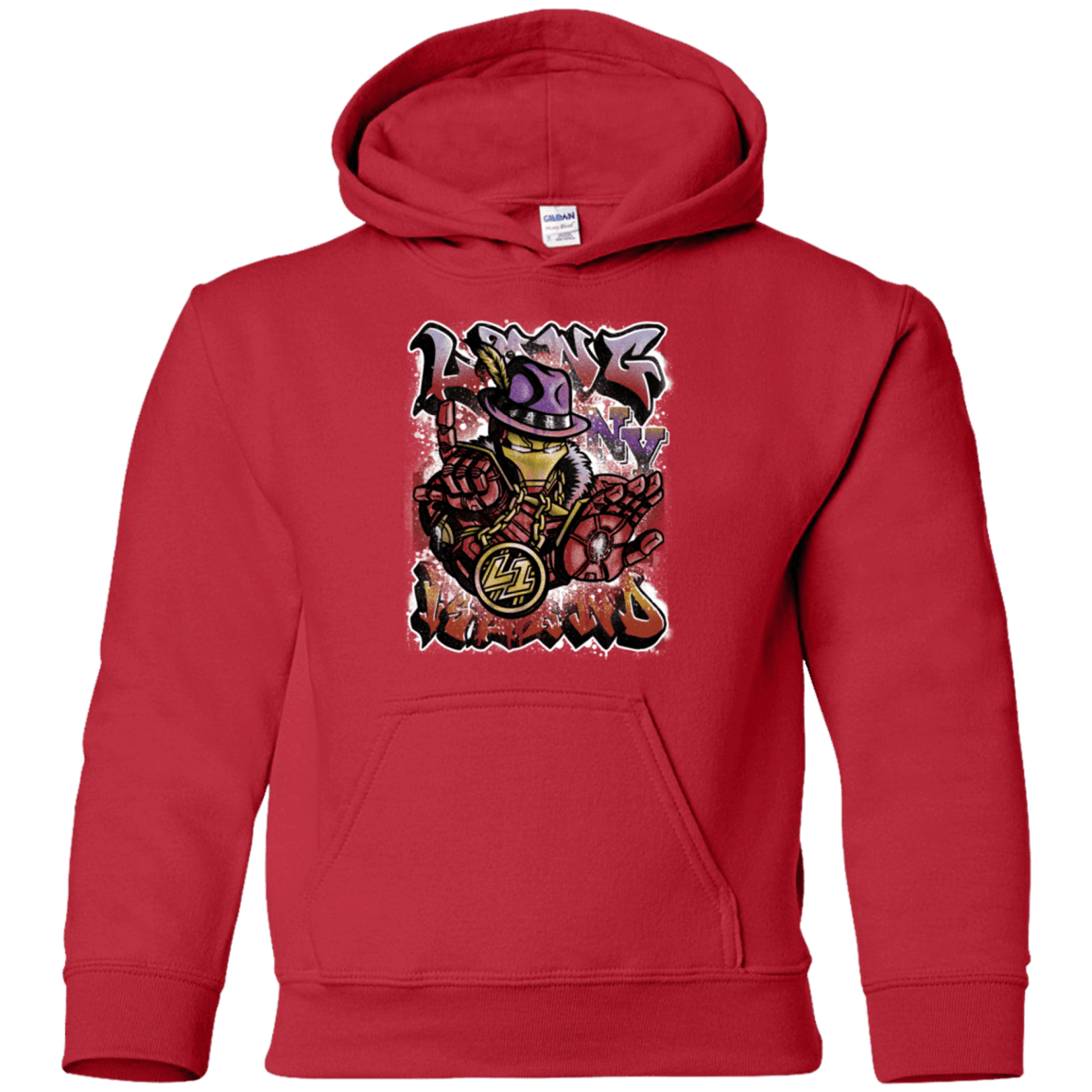 Sweatshirts Red / YS Ironman Long Island Youth Hoodie