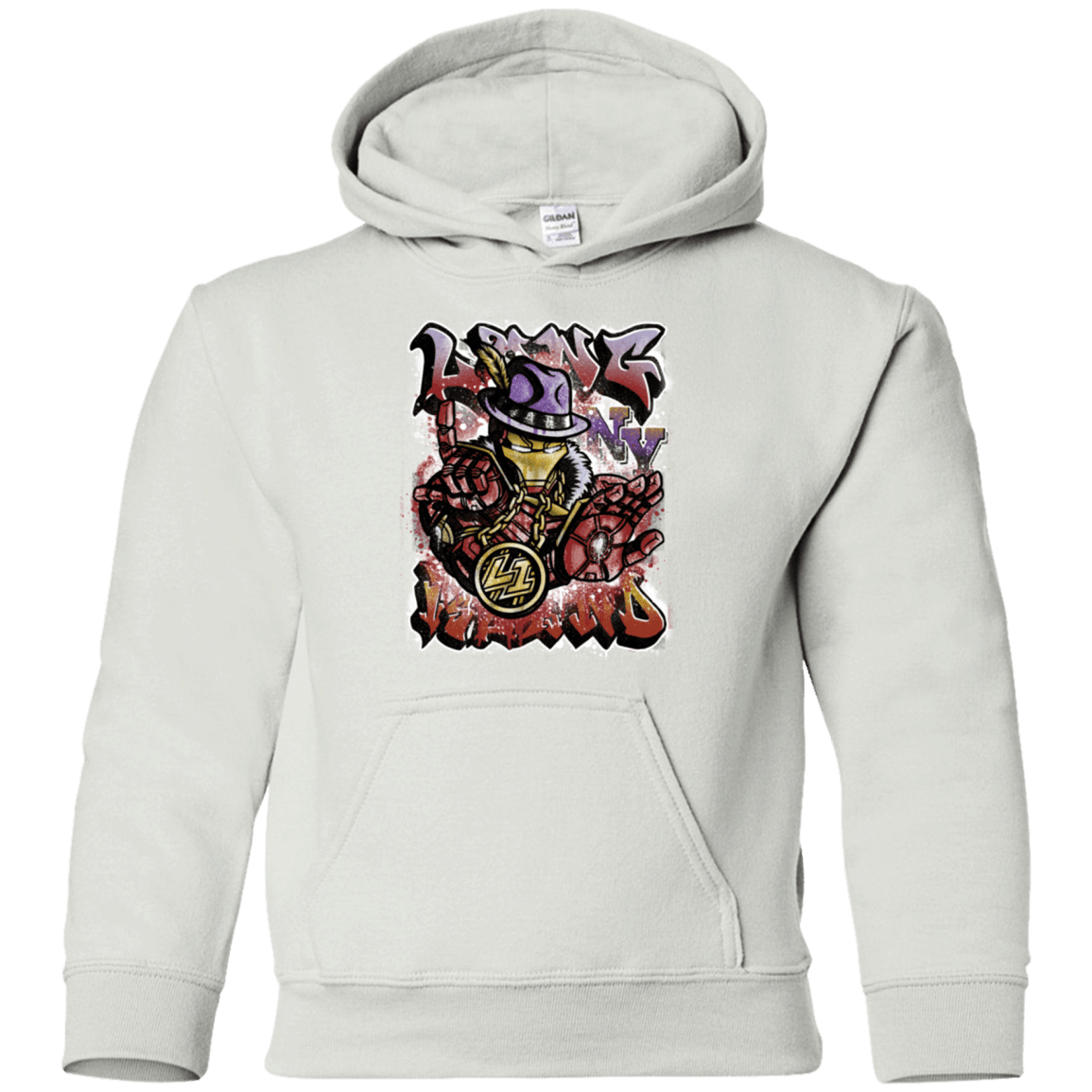 Sweatshirts White / YS Ironman Long Island Youth Hoodie