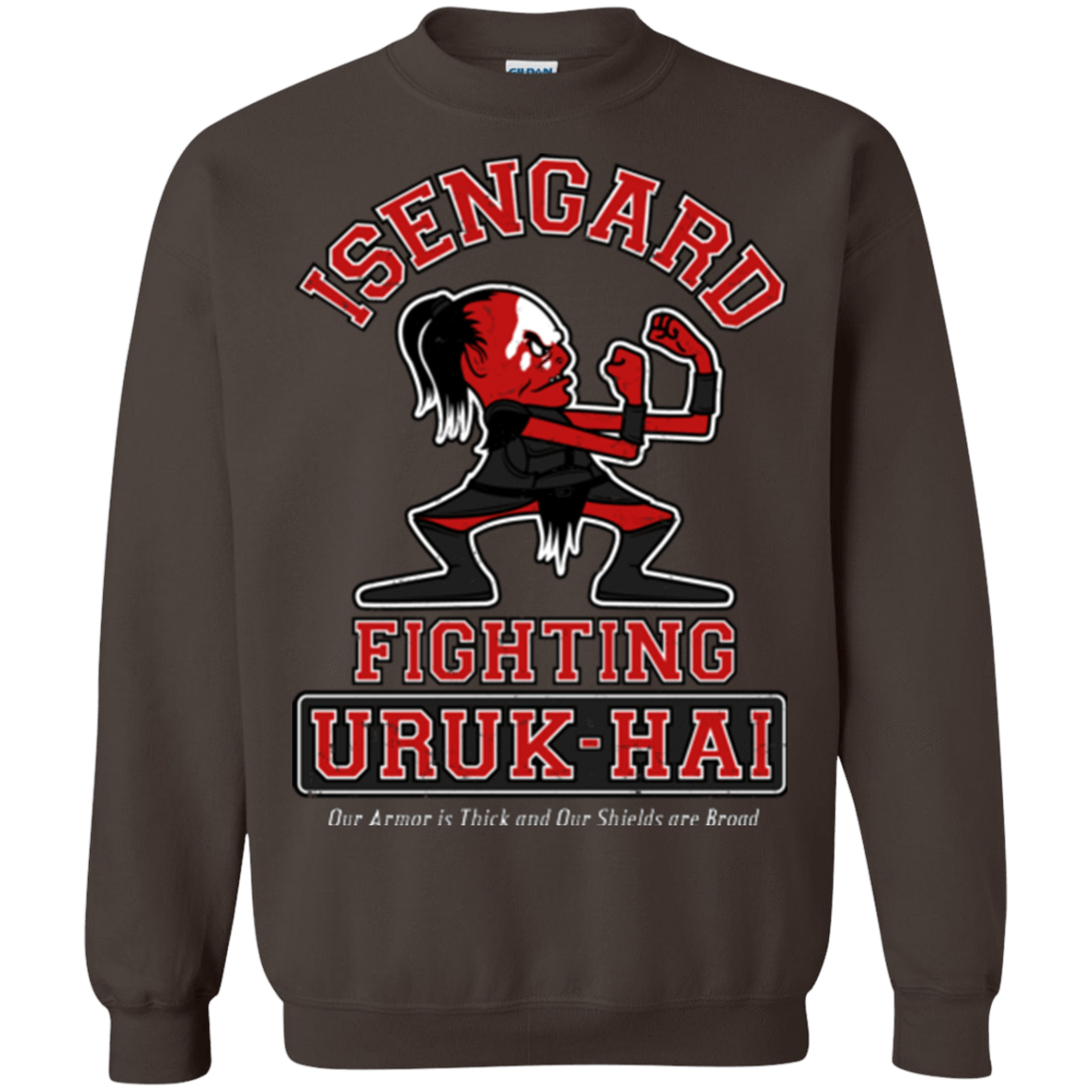 Sweatshirts Dark Chocolate / Small ISENGARD FIGHTING URUKHAI Crewneck Sweatshirt