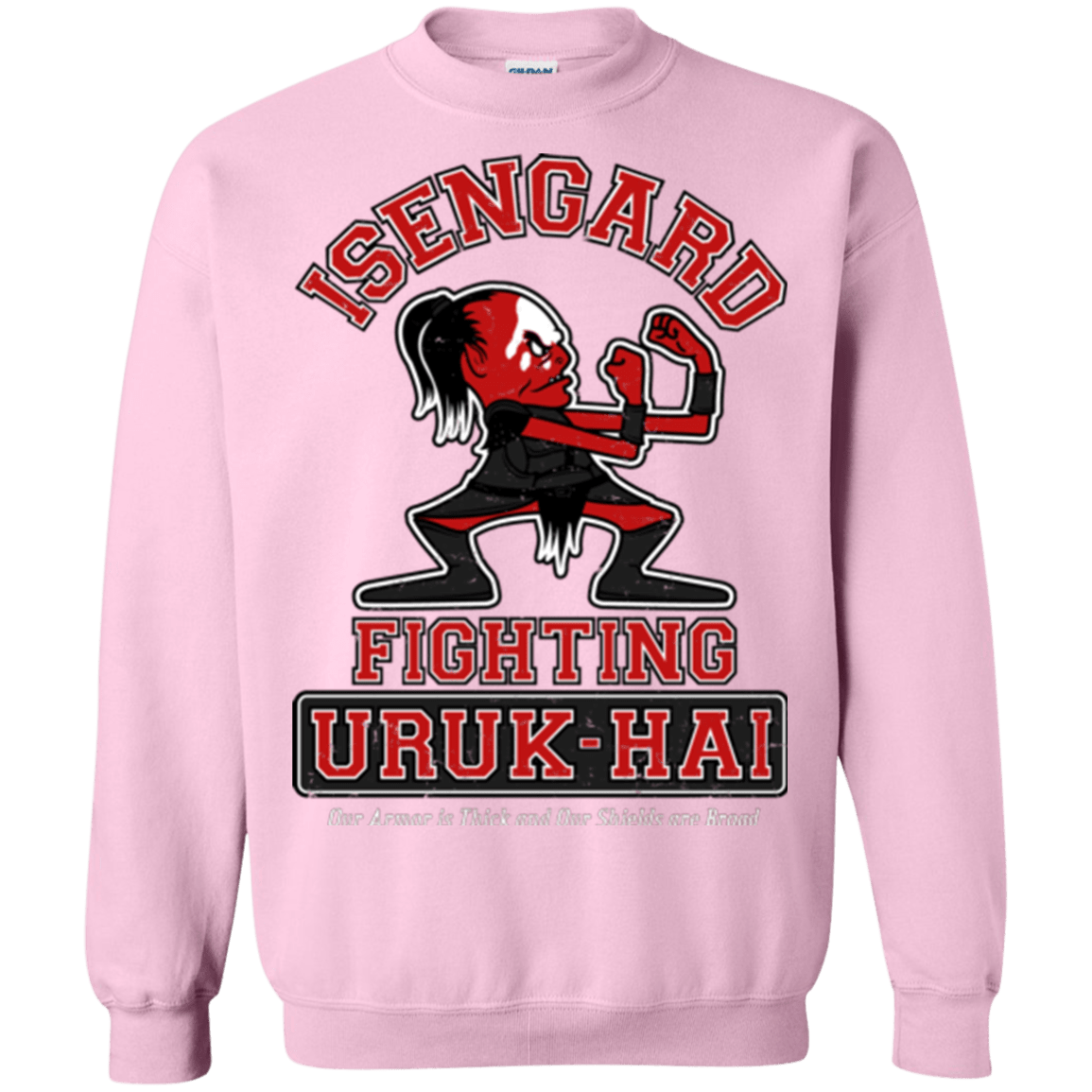 Sweatshirts Light Pink / Small ISENGARD FIGHTING URUKHAI Crewneck Sweatshirt