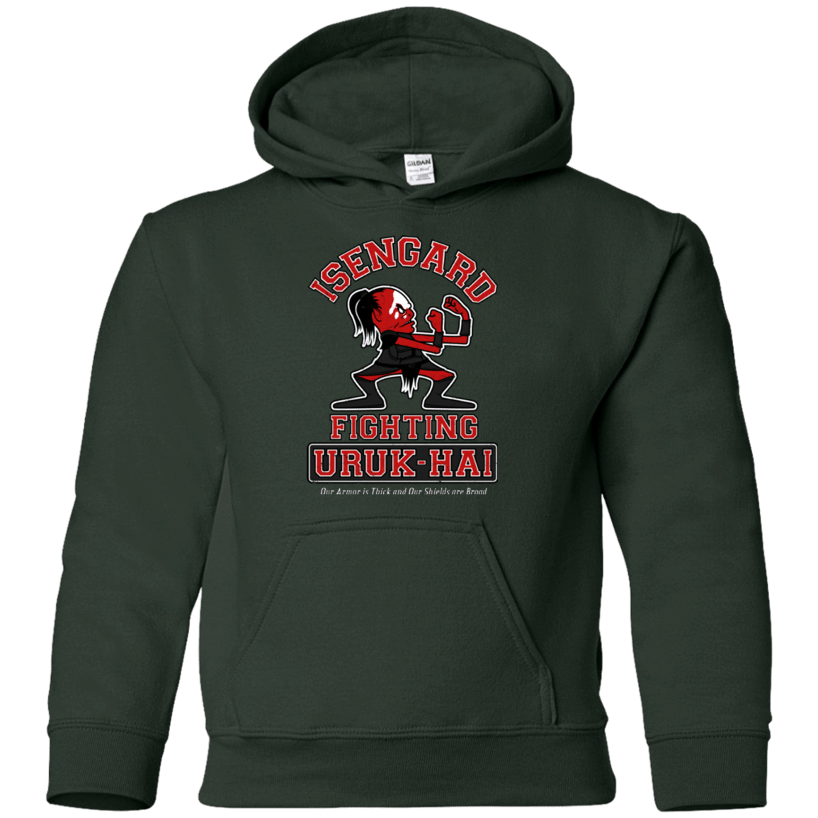 Sweatshirts Forest Green / YS ISENGARD FIGHTING URUKHAI Youth Hoodie