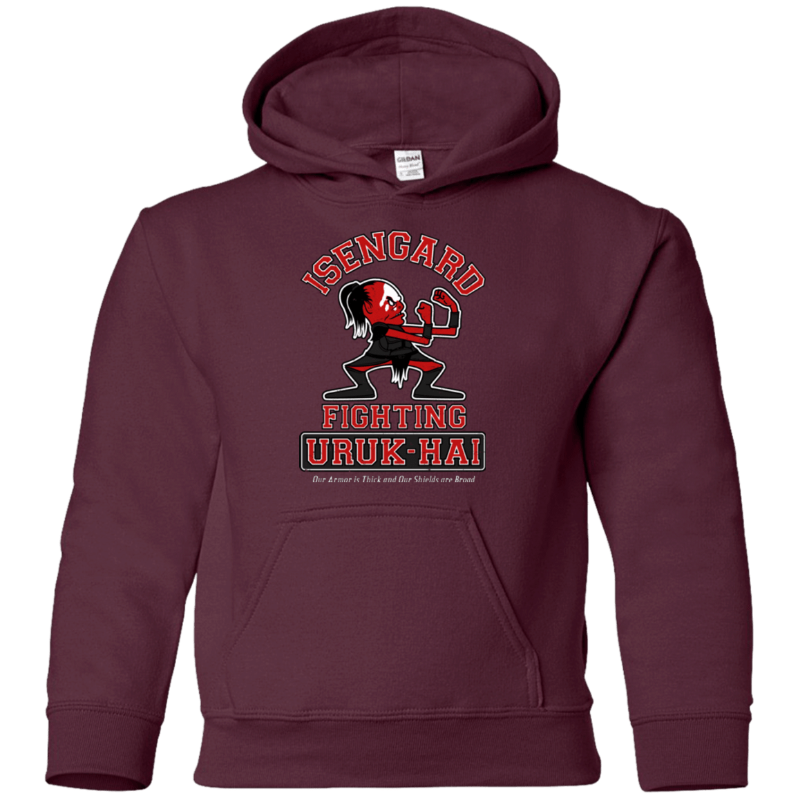 Sweatshirts Maroon / YS ISENGARD FIGHTING URUKHAI Youth Hoodie