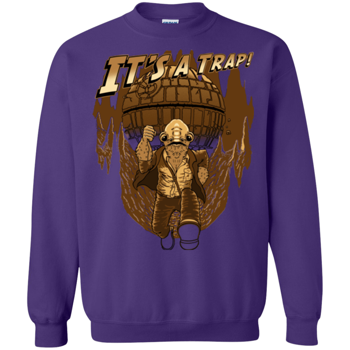 Sweatshirts Purple / Small It's a trap!! Crewneck Sweatshirt