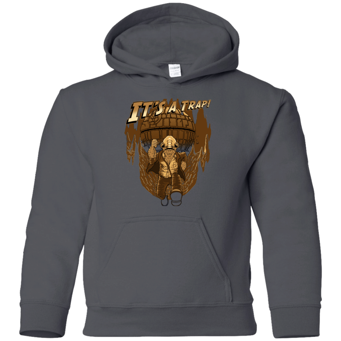 Sweatshirts Charcoal / YS It's a trap!! Youth Hoodie