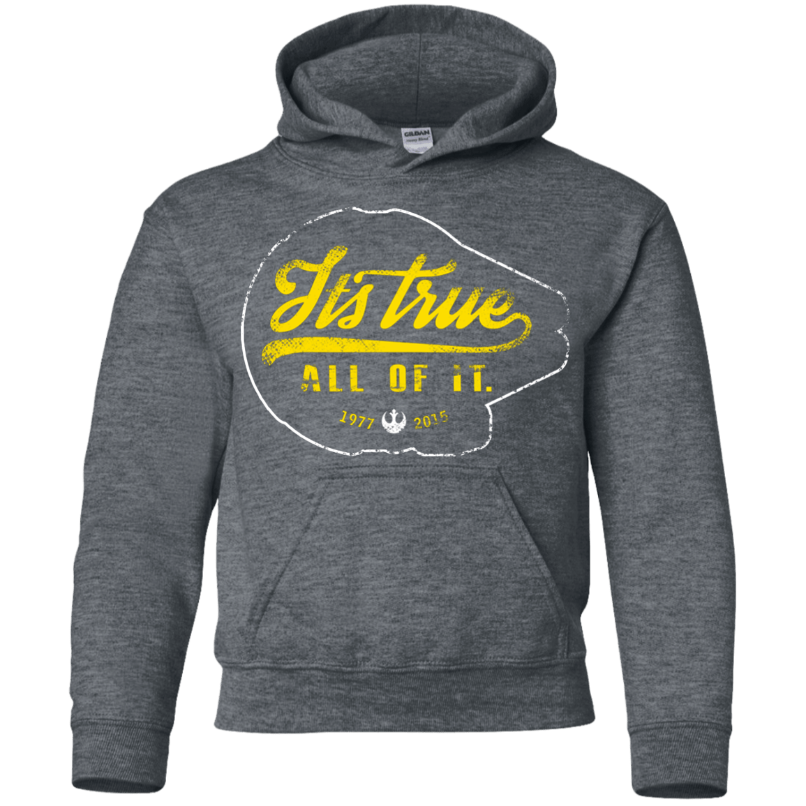 Sweatshirts Dark Heather / YS Its True Youth Hoodie