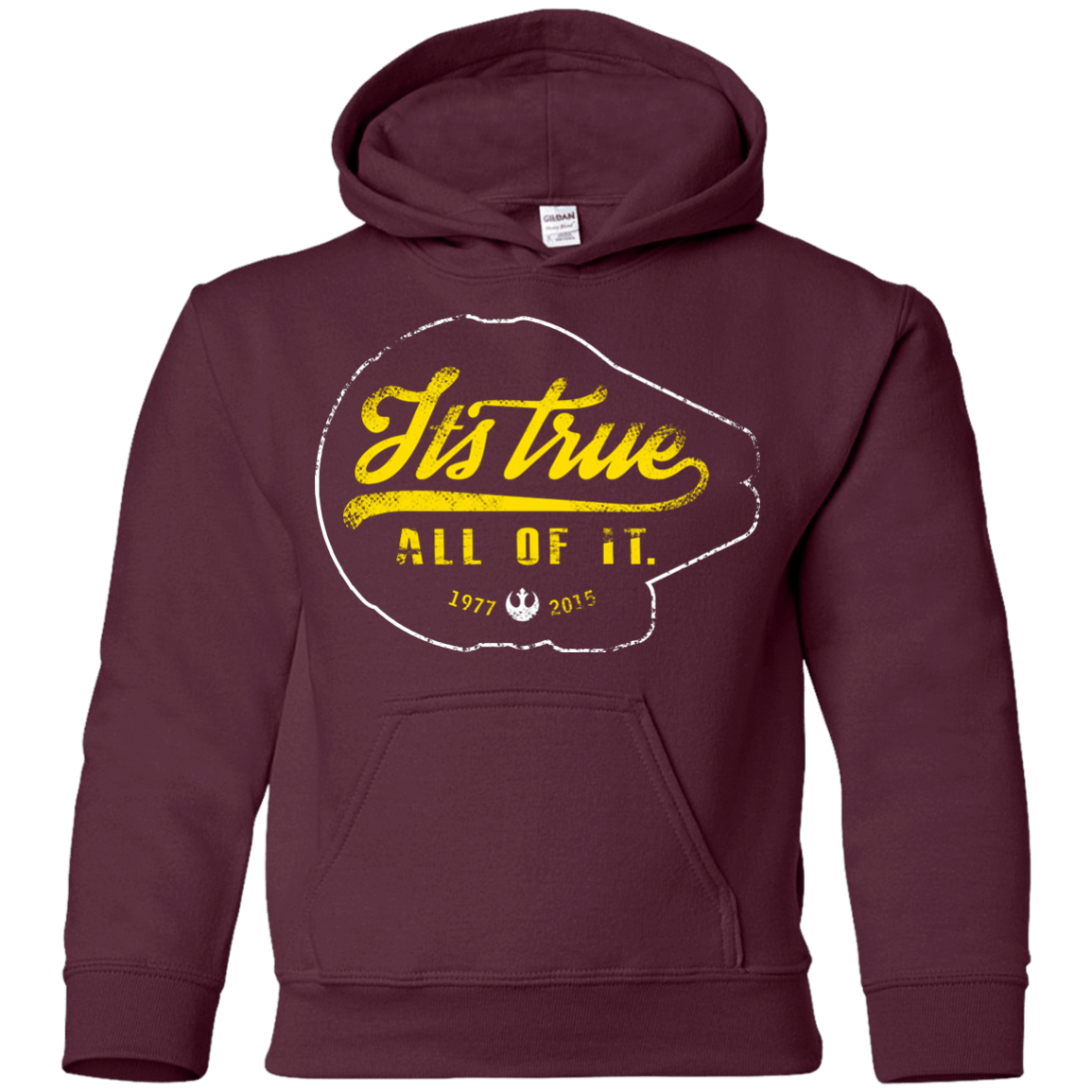 Sweatshirts Maroon / YS Its True Youth Hoodie