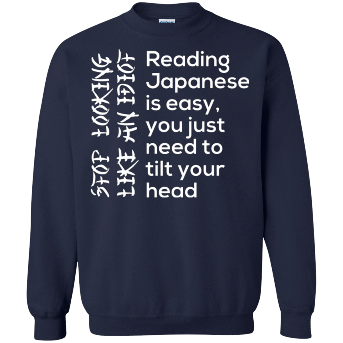 Sweatshirts Navy / Small Japanese Crewneck Sweatshirt