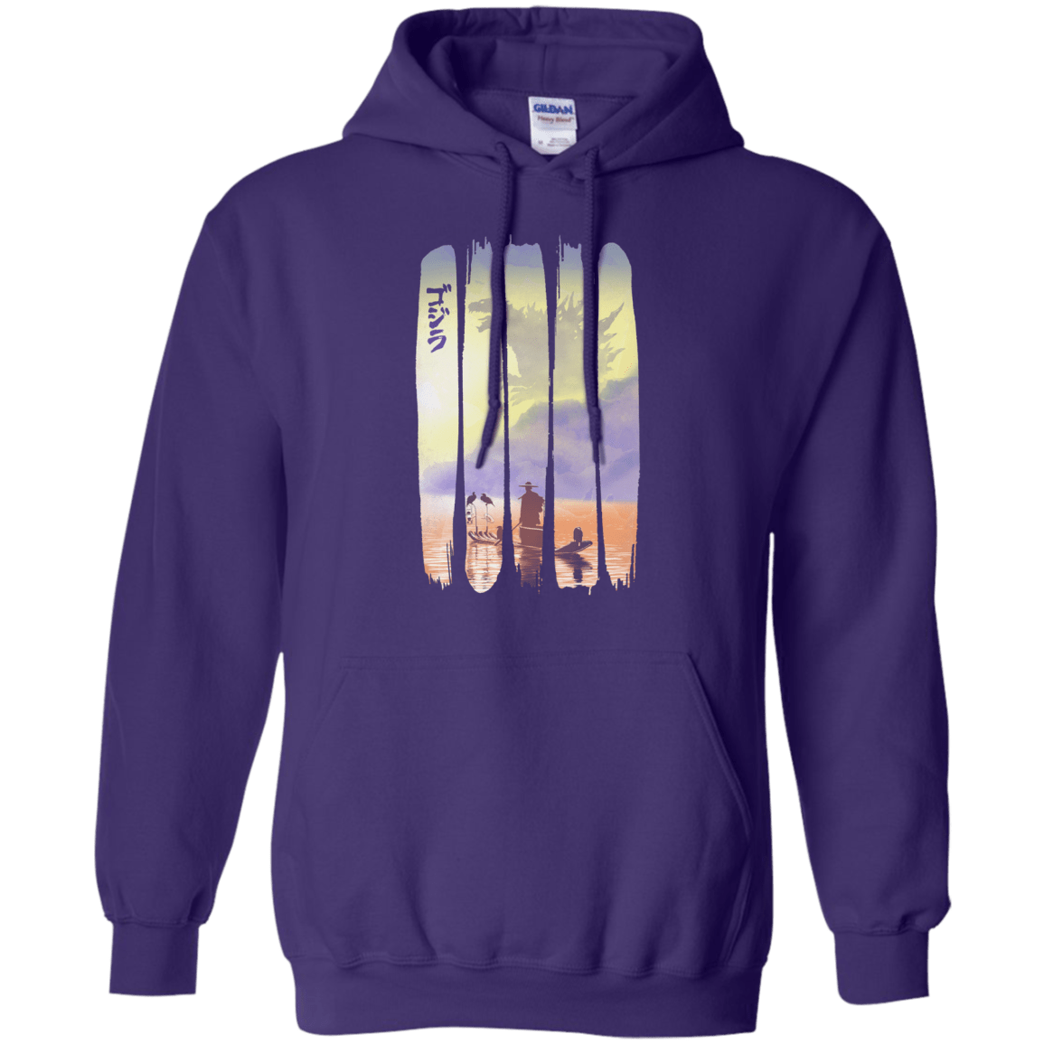 Sweatshirts Purple / S Japanese Kaiju Pullover Hoodie