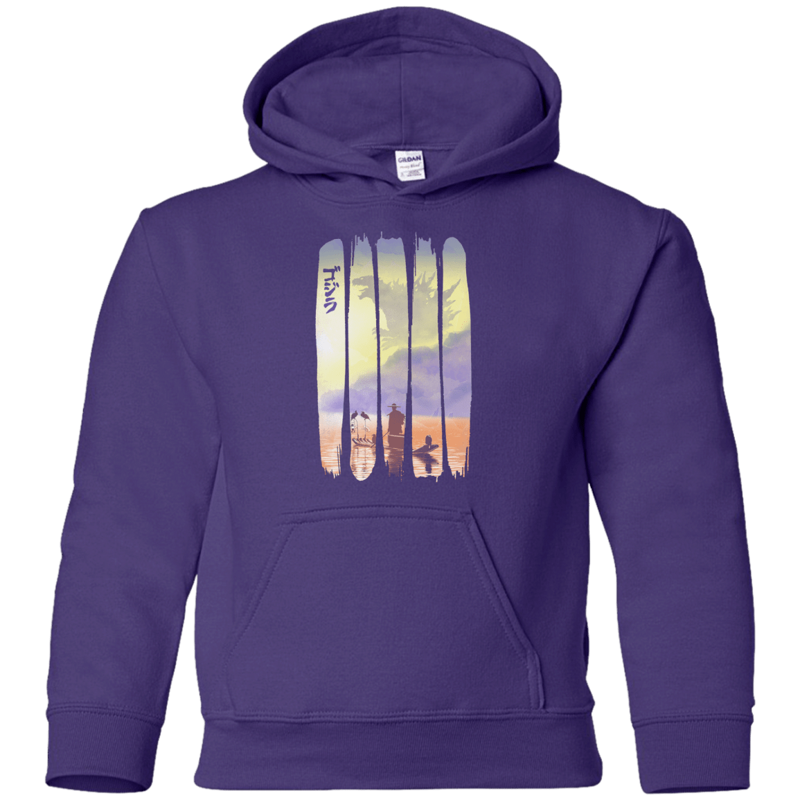 Sweatshirts Purple / YS Japanese Kaiju Youth Hoodie