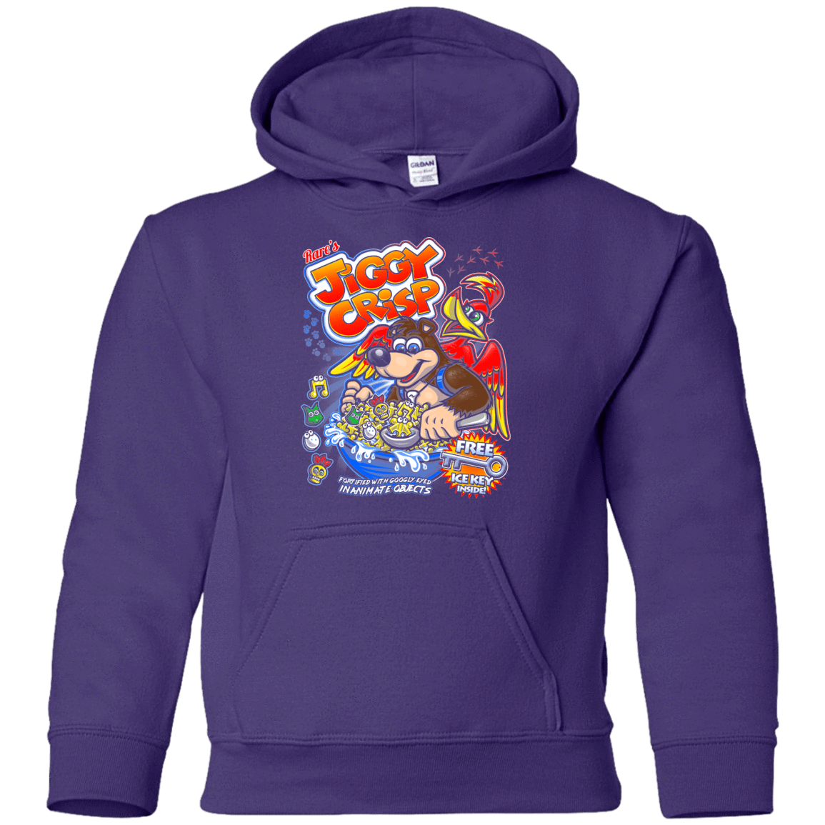 Sweatshirts Purple / YS Jiggy Crisp Cereal Youth Hoodie
