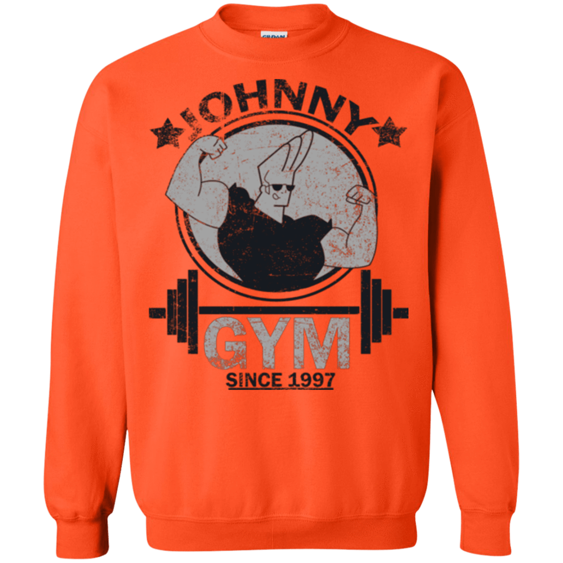 Sweatshirts Orange / Small Johnny Gym Crewneck Sweatshirt