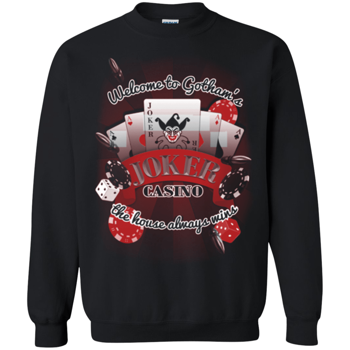 Sweatshirts Black / Small JOKER CASINO Crewneck Sweatshirt