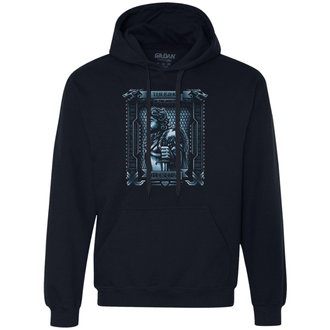 Sweatshirts Navy / Small Jon Snow King in the North Premium Fleece Hoodie