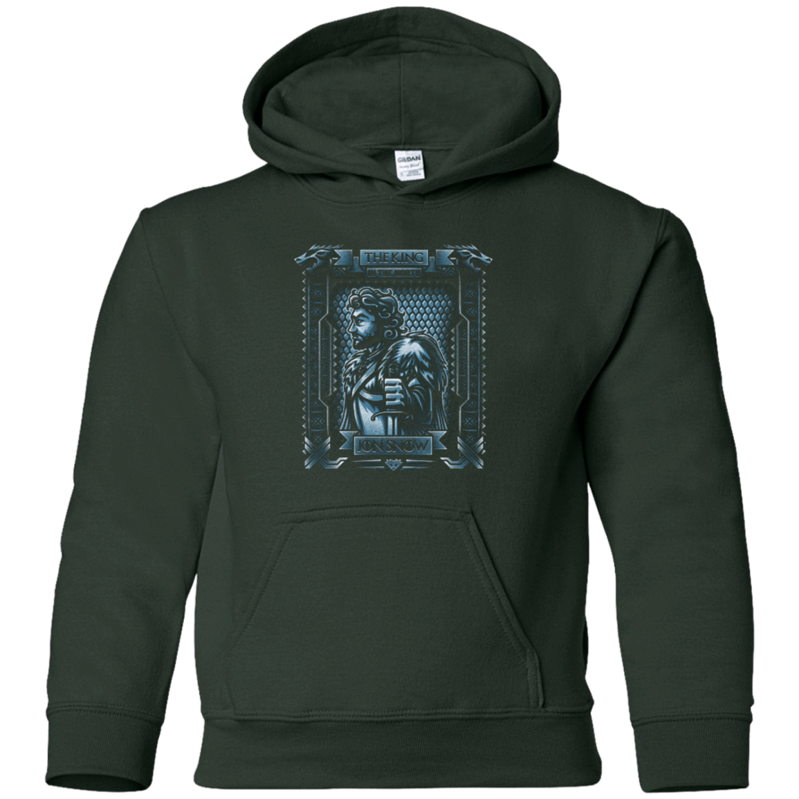 Sweatshirts Forest Green / YS Jon Snow King in the North Youth Hoodie