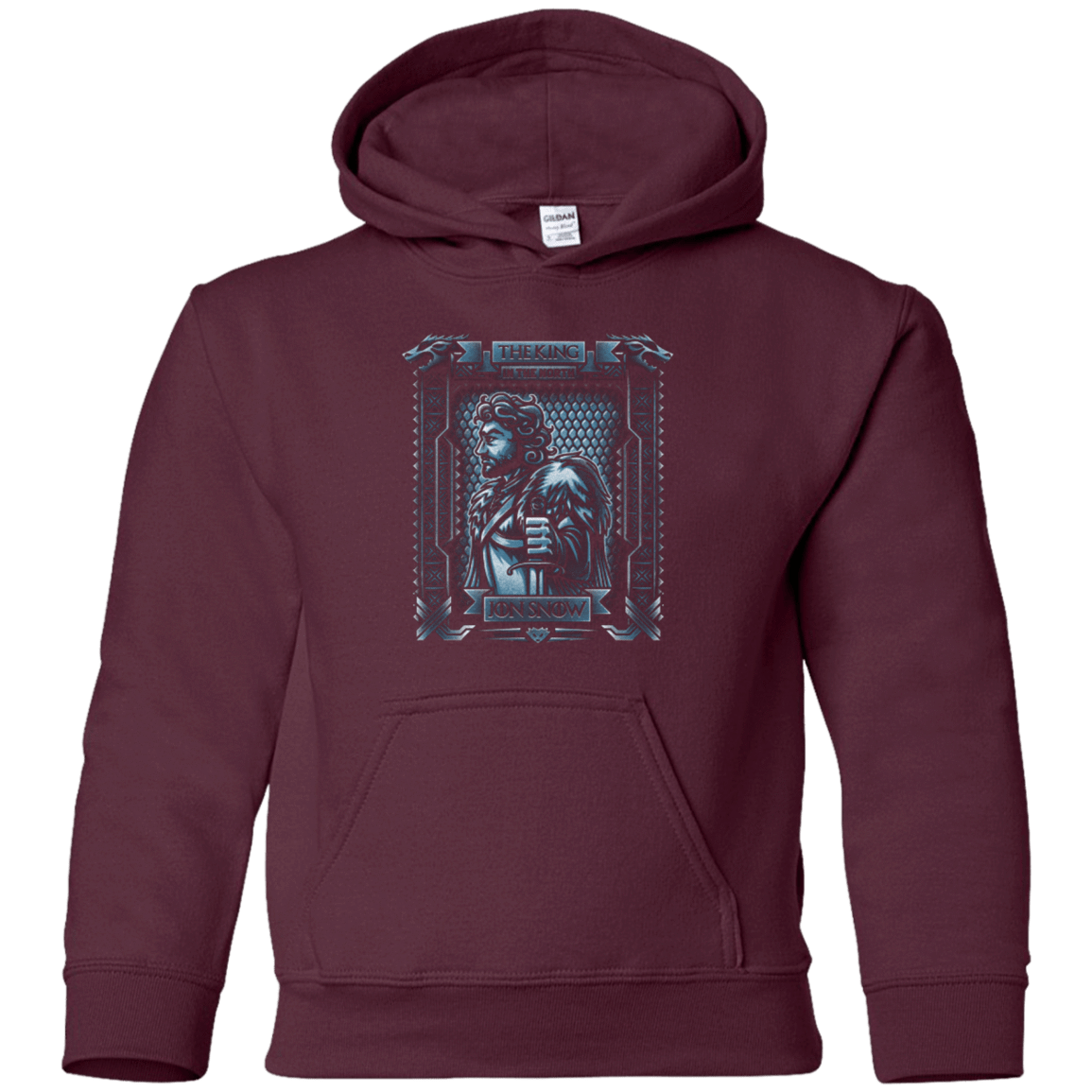 Sweatshirts Maroon / YS Jon Snow King in the North Youth Hoodie