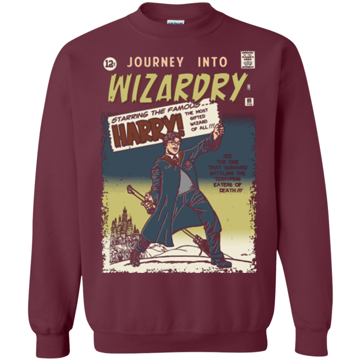 Sweatshirts Maroon / Small Journey into Wizardry Crewneck Sweatshirt