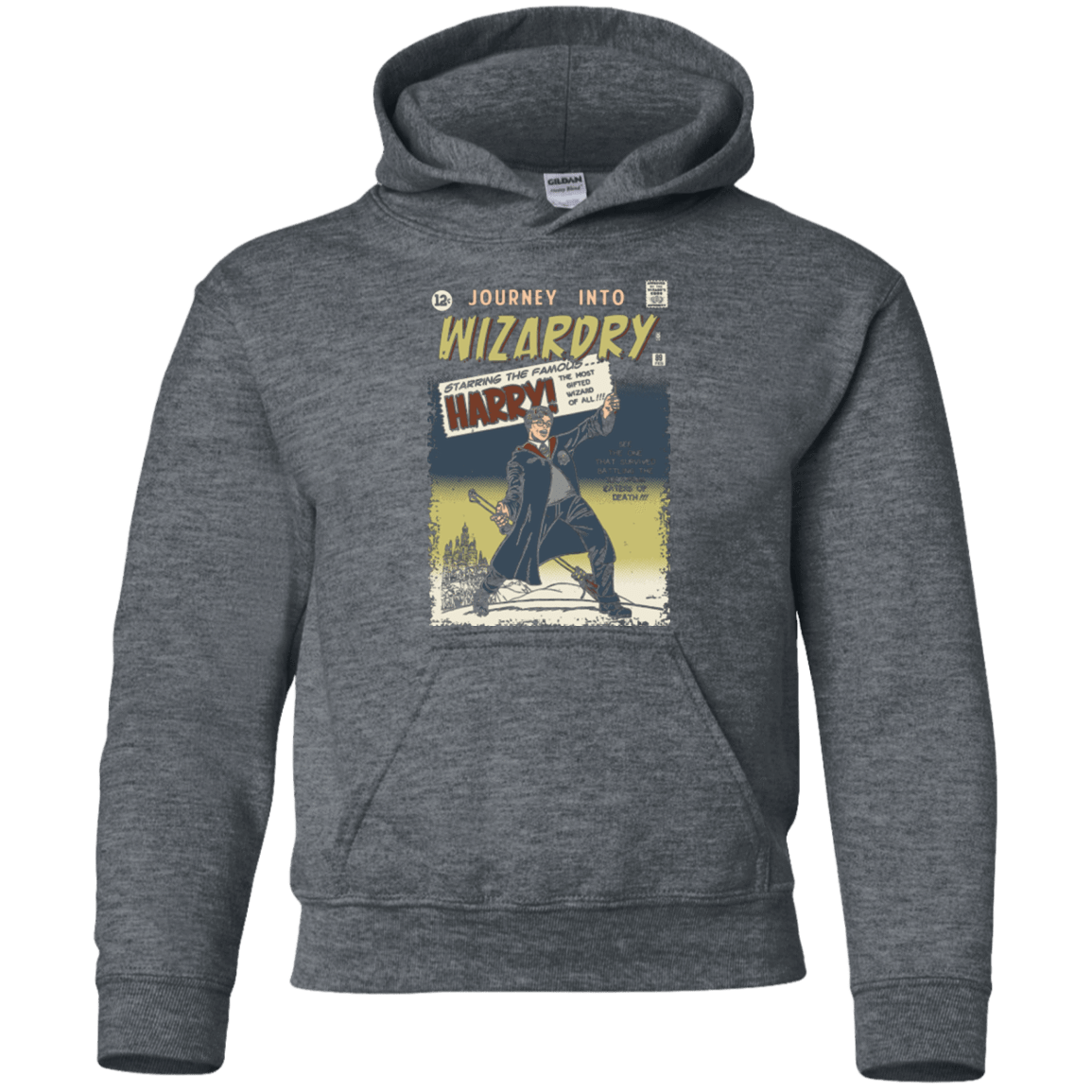 Sweatshirts Dark Heather / YS Journey into Wizardry Youth Hoodie
