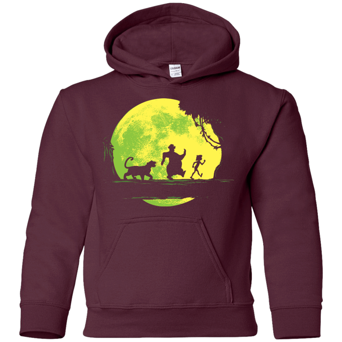 Sweatshirts Maroon / YS Jungle Moonwalk Youth Hoodie