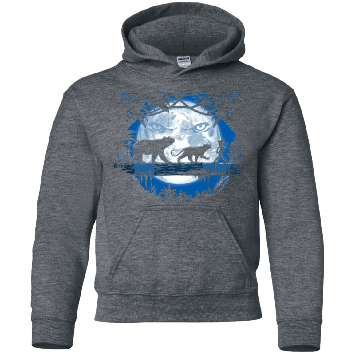 Sweatshirts Dark Heather / YS Jungle Pals Youth Hoodie