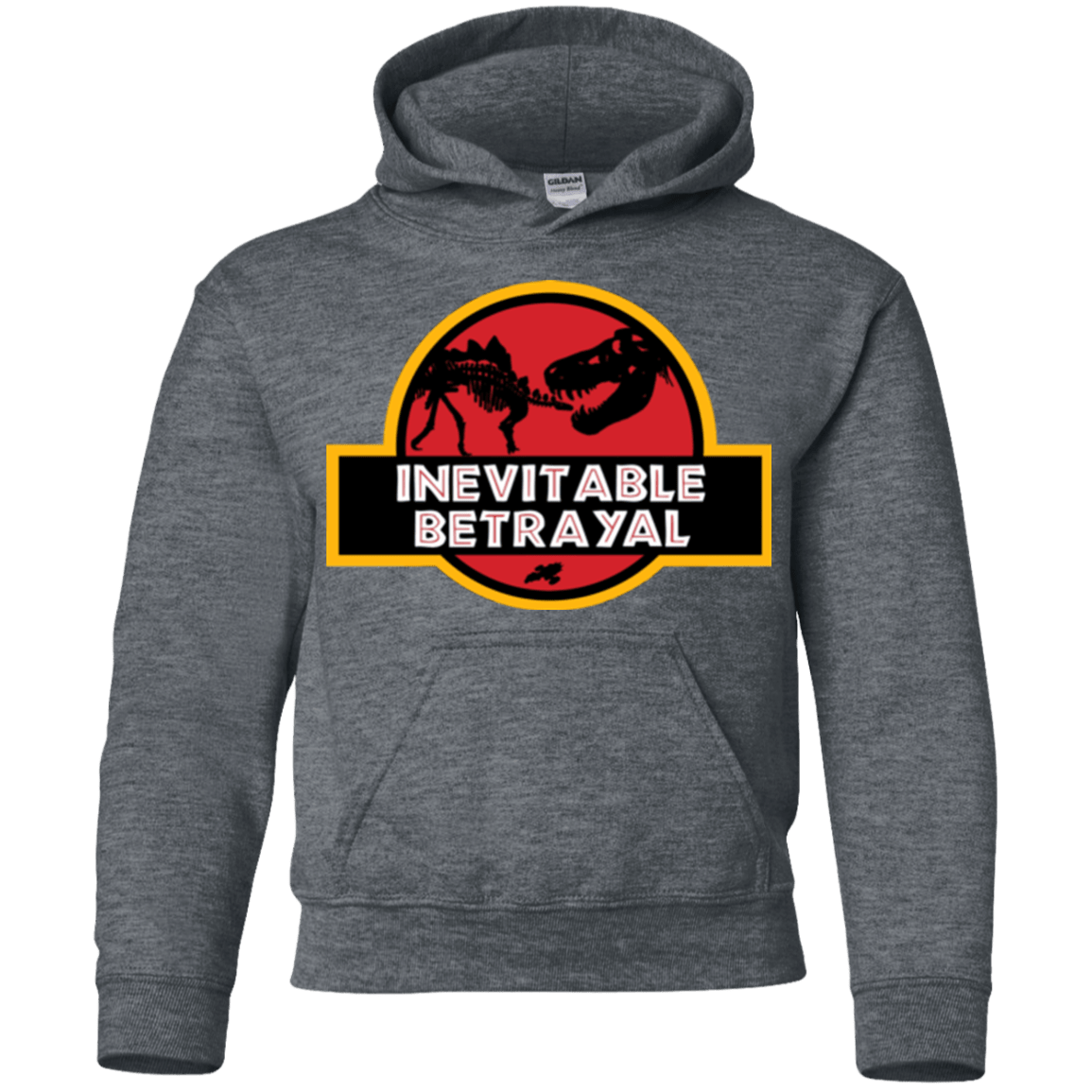 Sweatshirts Dark Heather / YS JURASSIC BETRAYAL Youth Hoodie