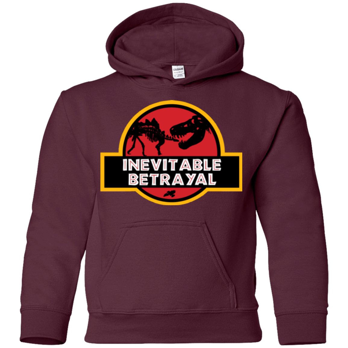 Sweatshirts Maroon / YS JURASSIC BETRAYAL Youth Hoodie