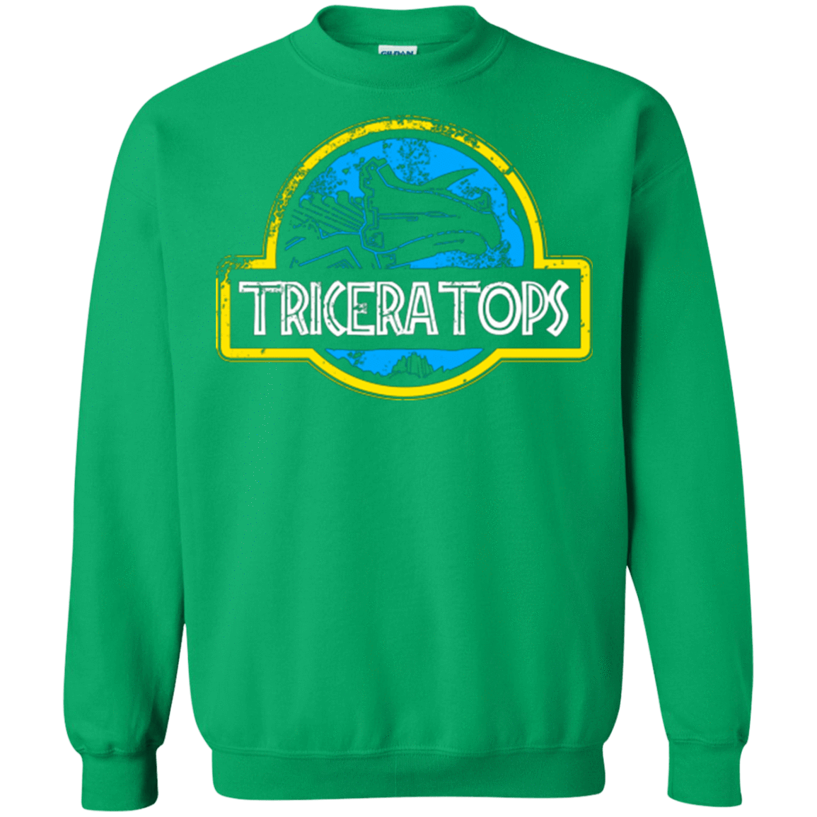 Sweatshirts Irish Green / Small Jurassic Power Blue Crewneck Sweatshirt