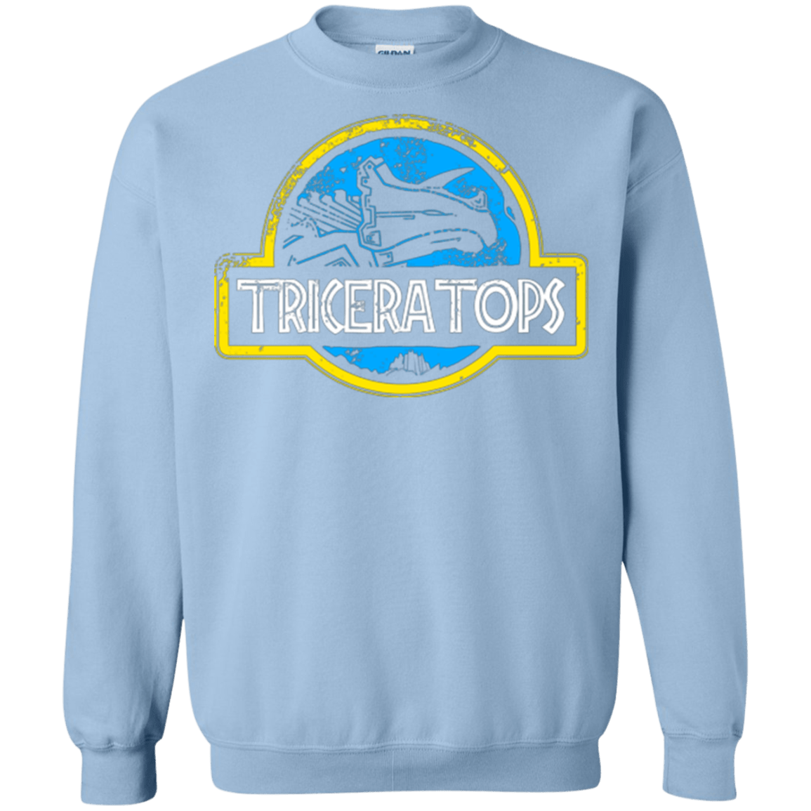 Sweatshirts Light Blue / Small Jurassic Power Blue Crewneck Sweatshirt