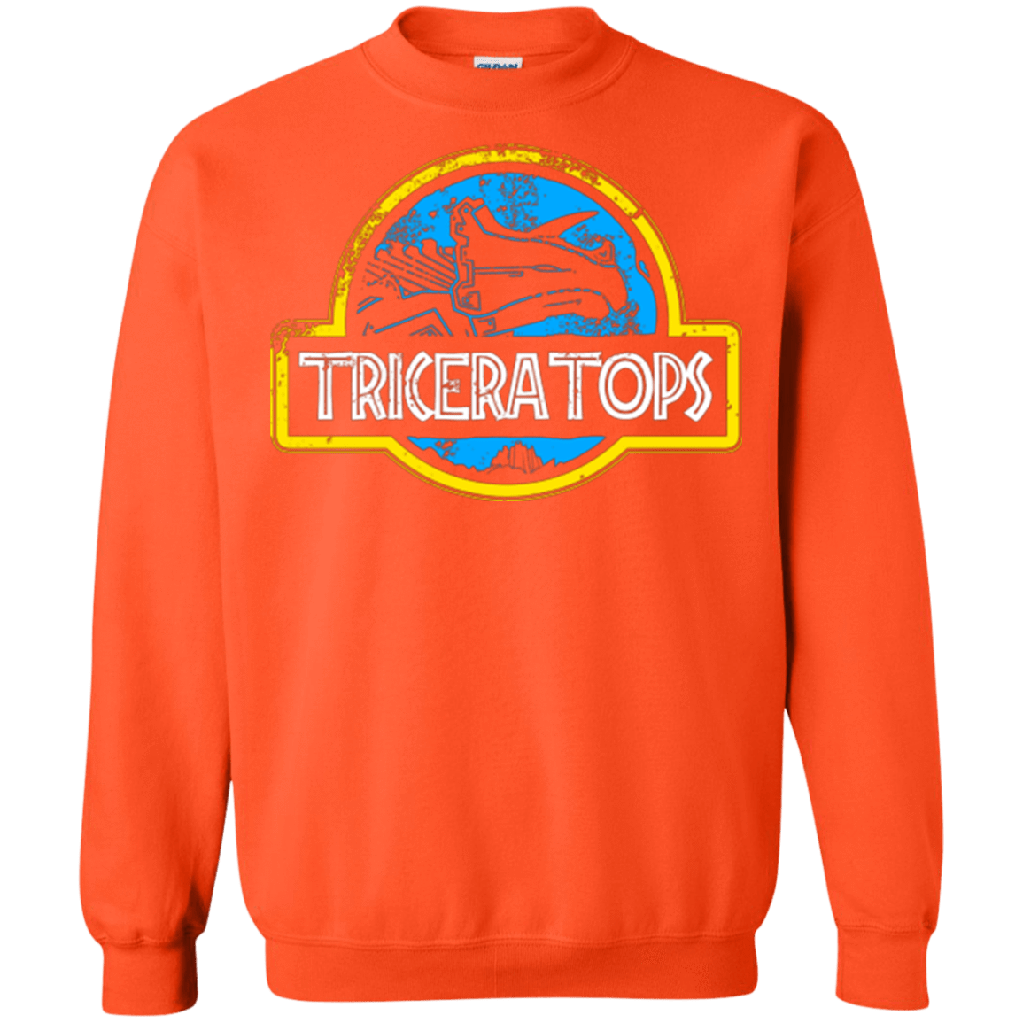 Sweatshirts Orange / Small Jurassic Power Blue Crewneck Sweatshirt