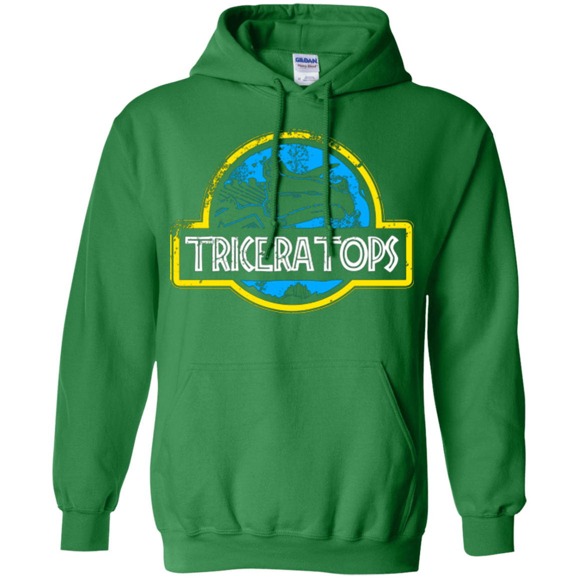 Sweatshirts Irish Green / Small Jurassic Power Blue Pullover Hoodie