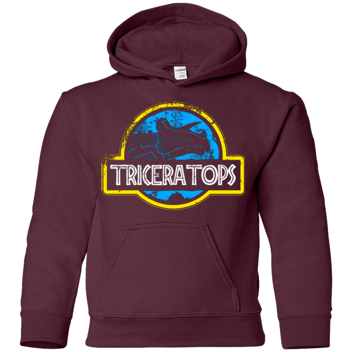 Sweatshirts Maroon / YS Jurassic Power Blue Youth Hoodie