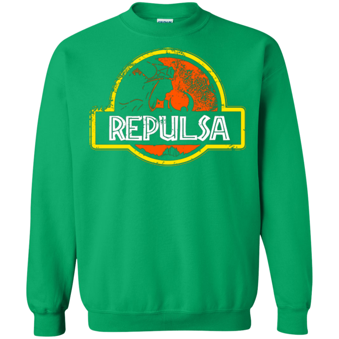 Sweatshirts Irish Green / Small Jurassic Power Evil Crewneck Sweatshirt