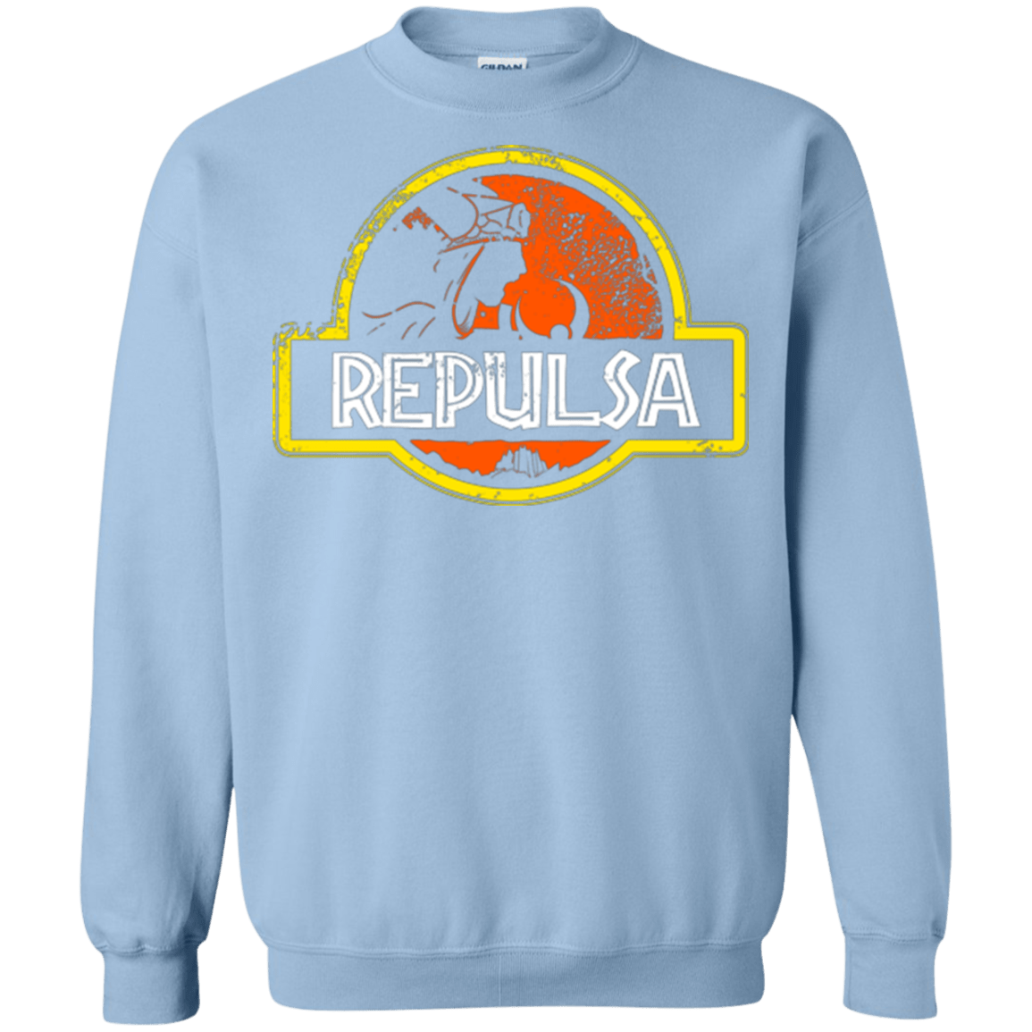 Sweatshirts Light Blue / Small Jurassic Power Evil Crewneck Sweatshirt